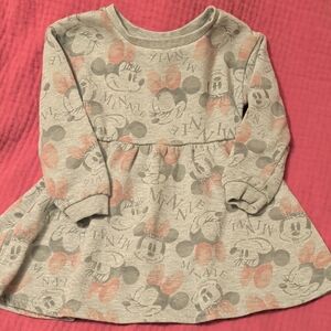 Disney Gray and Pink Minnie Mouse Dress